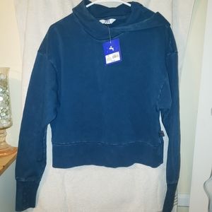 Xs destressed blue sweatshirt